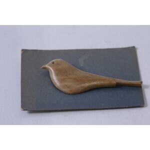 Birchwood, Hand Carved, Bird Pin, Vintage, Brooch, Pin, Statement Piece,, 250303